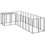 Hondenkennel 220x440x110 cm staal zwart zilver