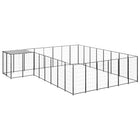 Hondenkennel 440x440x110 cm staal zwart