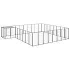 Dog kennel 20.57 m² steel black