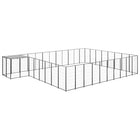 Dog kennel 25.41 m² steel black