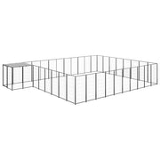 Hondenkennel 660x440x110 cm staal zwart