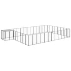 Dog kennel 30.25 m² steel black