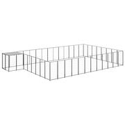 Hondenkennel 770x440x110 cm staal zwart