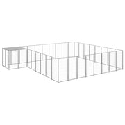 Hondenkennel 550x440x110 cm staal zilverkleurig