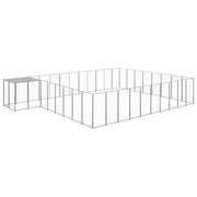 Hondenkennel 660x440x110 cm staal zilver