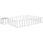 Hondenkennel 770x440x110 cm staal zilver