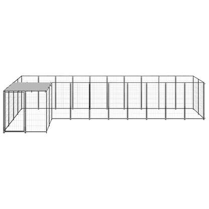 Hondenkennel 7,26 M² Staal 7.26 m² Zwart