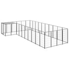 Dog kennel 13.31 m² steel black