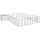 Dog kennel 25.41 m² steel black