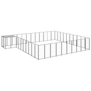 Hondenkennel 660x550x110 cm staal zwart