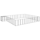 Dog kennel 37.51 m² steel black