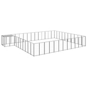 Hondenkennel 770x550x110 cm staal zwart