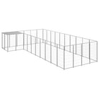 Hondenkennel 330x550x110 cm staal zilver