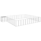 Hondenkennel 770x550x110 cm staal zilver