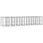 Dog kennel with roof 19.36 m² steel
