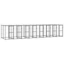 Hondenkennel met dak 19,36 m² staal