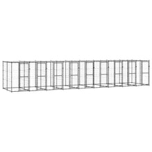Hondenkennel met dak 21,78 m² staal