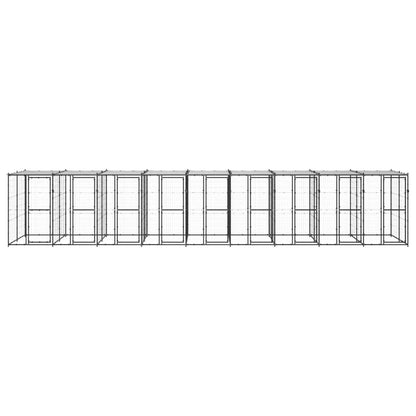 Hondenkennel met dak 21,78 m² staal