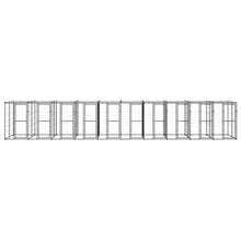 Hondenkennel met dak 24,2 m² staal