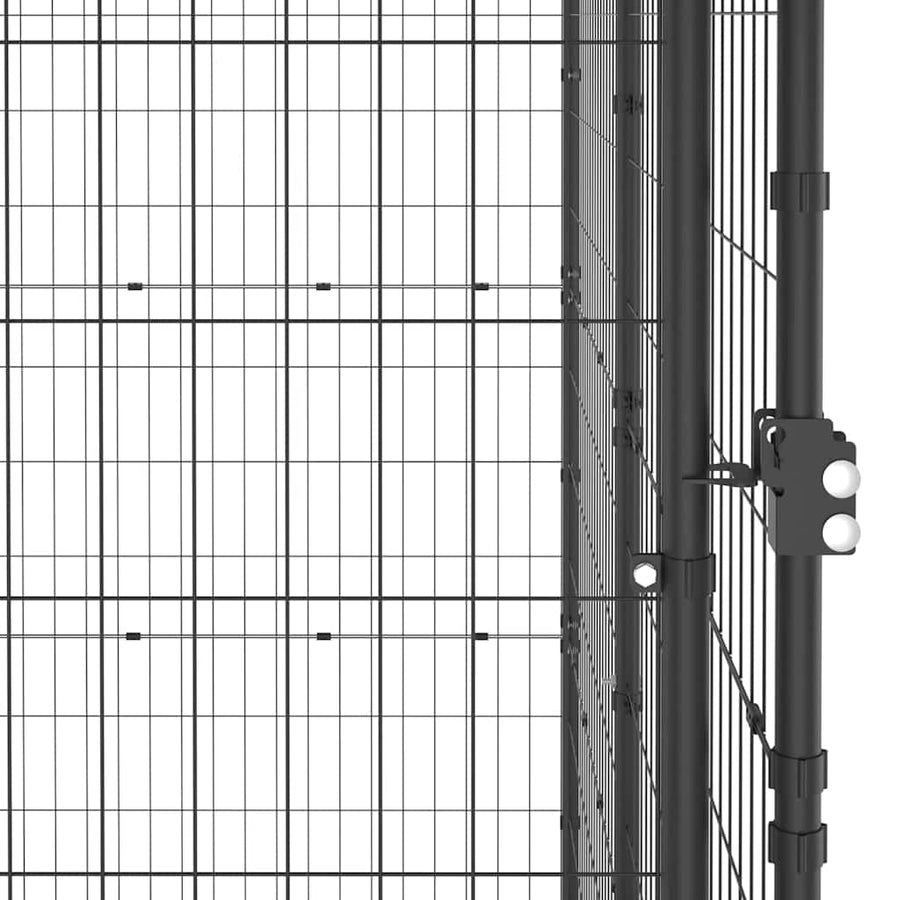Hondenkennel met dak 26,62 m² staal
