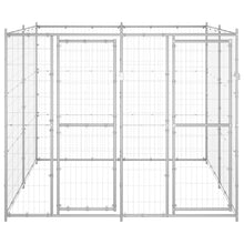 Hondenkennel 4,84 m² gegalvaniseerd staal 220 x 220 x 180 cm Zilver Nee