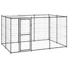 Hondenkennel 330x220x180 cm staal zwart
