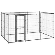 Hondenkennel 330x220x180 cm staal zwart