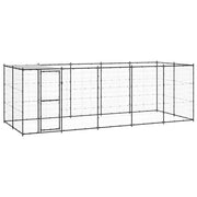 Dog kennel with roof 12.1 m² steel