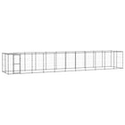 Hondenkennel 1210x220x180 cm staal zwart