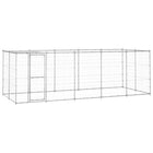 Hondenkennel met dak 550x220x180 cm gegalvaniseerd staal