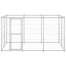 Hondenkennel 7,26 m² gegalvaniseerd staal 330 x 220 x 180 cm Zilver Nee