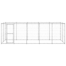 Hondenkennel 12,1 M² Gegalvaniseerd Staal 550 x 220 x 180 cm Zilver Nee