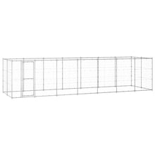 Hondenkennel 16,94 m² gegalvaniseerd staal 770 x 220 x 180 cm Zilver Nee