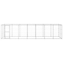 Hondenkennel 16,94 m² gegalvaniseerd staal 770 x 220 x 180 cm Zilver Nee