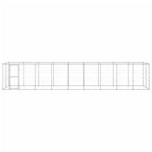Hondenkennel 21,78 M² Gegalvaniseerd Staal 990 x 220 x 180 cm Zilver Nee