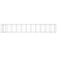 Hondenkennel 26,62 M² Gegalvaniseerd Staal 1210 x 220 x 180 cm Zilver Nee