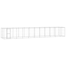 Hondenkennel 26,62 M² Gegalvaniseerd Staal 1210 x 220 x 180 cm Zilver Nee