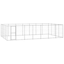Hondenkennel 33,88 M² Gegalvaniseerd Staal 770 x 440 x 180 cm Zilver
