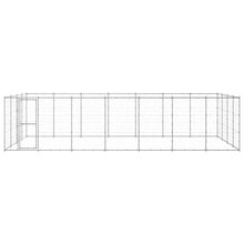 Hondenkennel 33,88 M² Gegalvaniseerd Staal 770 x 440 x 180 cm Zilver