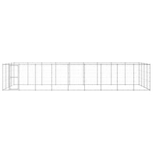 Hondenkennel 43,56 M² Gegalvaniseerd Staal 990 x 440 x 180 cm Zilver