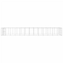 Hondenkennel 53,24 m² gegalvaniseerd staal 1210 x 440 x 180 cm Zilver
