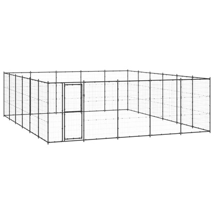 Hondenkennel 36,3 M² Staal 550 x 660 x 180 cm Zwart
