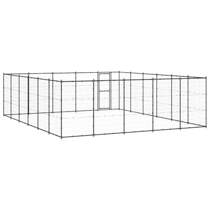 Hondenkennel 36,3 M² Staal 550 x 660 x 180 cm Zwart