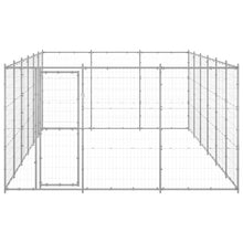 Hondenkennel 21,78 M² Gegalvaniseerd Staal 330 x 660 x 180 cm Zilver