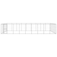 Hondenkennel 65,34 m² gegalvaniseerd staal 990 x 660 x 180 cm Zilver