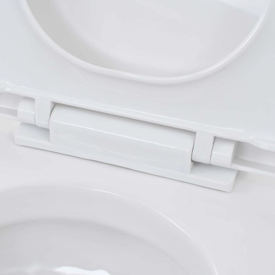 Hangend Toilet Met Hoge Verbogen Stortbak Keramiek