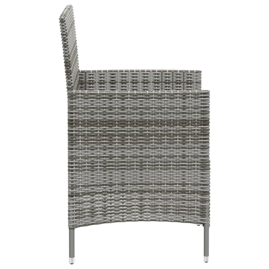 Tuinstoelen Met Kussens Poly Rattan 2 Grijs