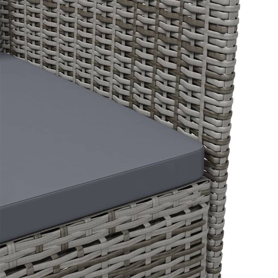 Tuinstoelen Met Kussens Poly Rattan 2 Grijs