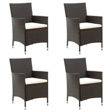 Tuinstoelen Met Kussens Poly Rattan 4 Bruin