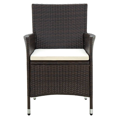 Tuinstoelen Met Kussens Poly Rattan 4 Bruin